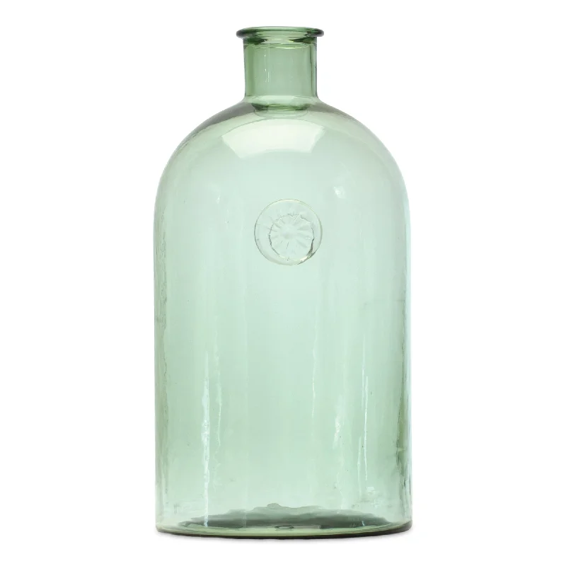 Savings Galore Sage Glass Bottle Neck Vase 12"