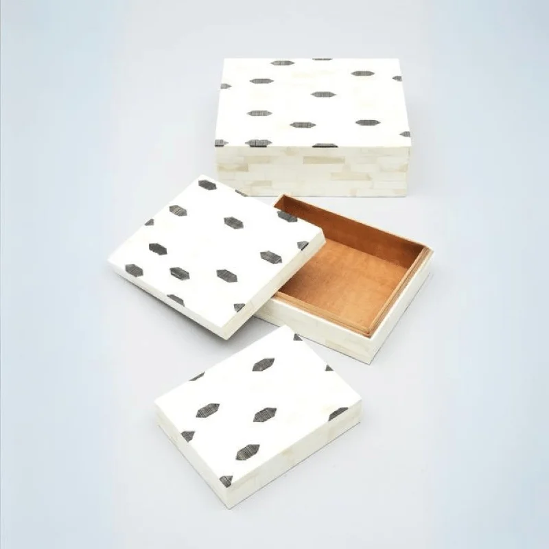 Online Exclusive Set of 3 - Geomatric Pattern Box