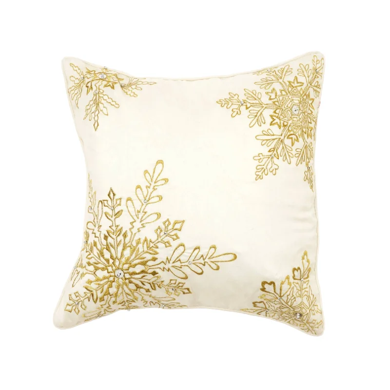 Weekend Discounts to Celebrate Shining Snow flakes in  Bead Work Cushion