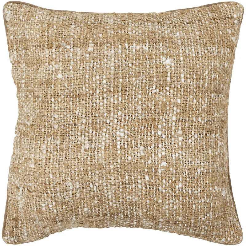 Don't Delay Silk Pillow in White & Natural