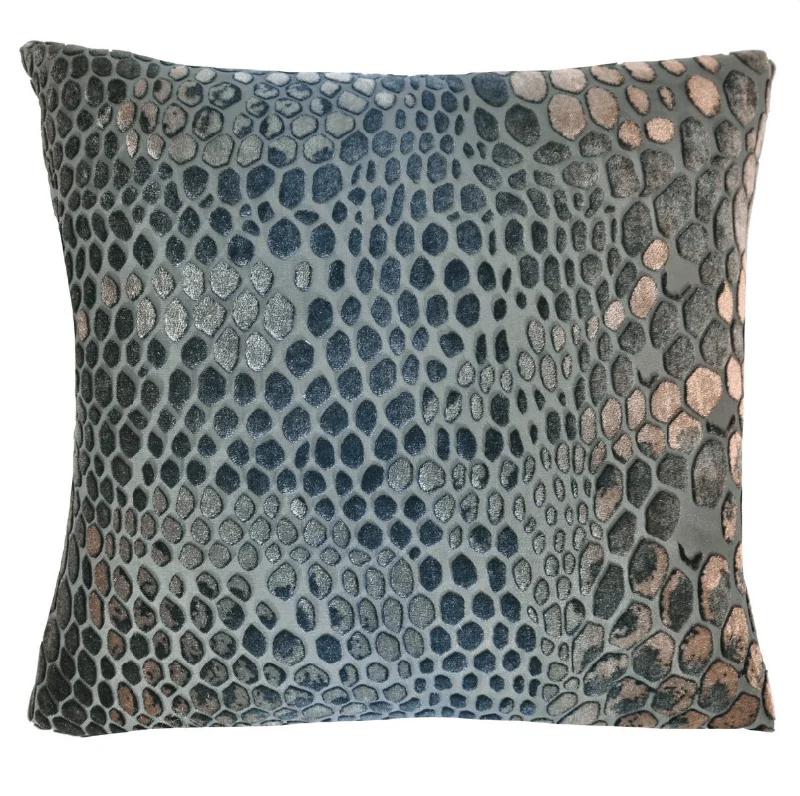 The Perfect Time To Shop And Save Gunmetal Snakeskin Velvet Pillow by Kevin O'Brien Studio The Perfect Time To Shop And Save Gunmetal Snakeskin Velvet Pillow by Kevin O'Brien Studio