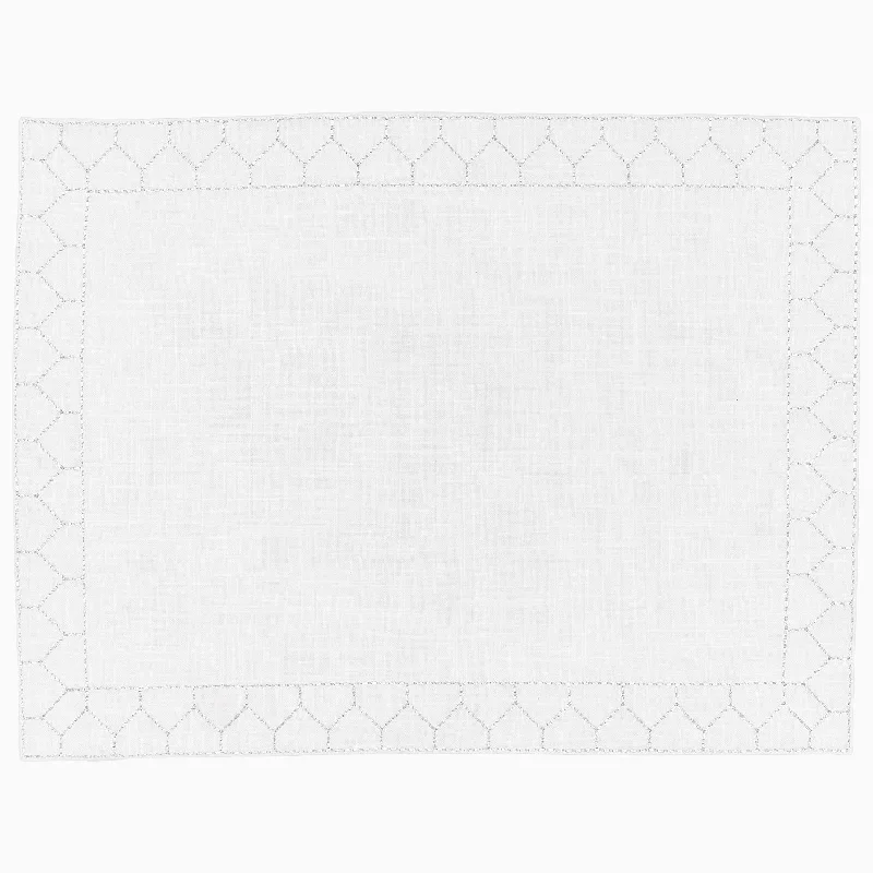 Overstock Clearance Stitched Silver Placemat