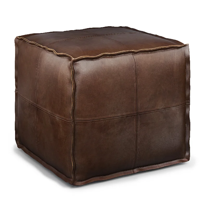 Big Discounts Tranquiluxe Faux Leather Square Pouf with Top Stitching Detail and Zipper Big Discounts Tranquiluxe Faux Leather Square Pouf with Top Stitching Detail and Zipper