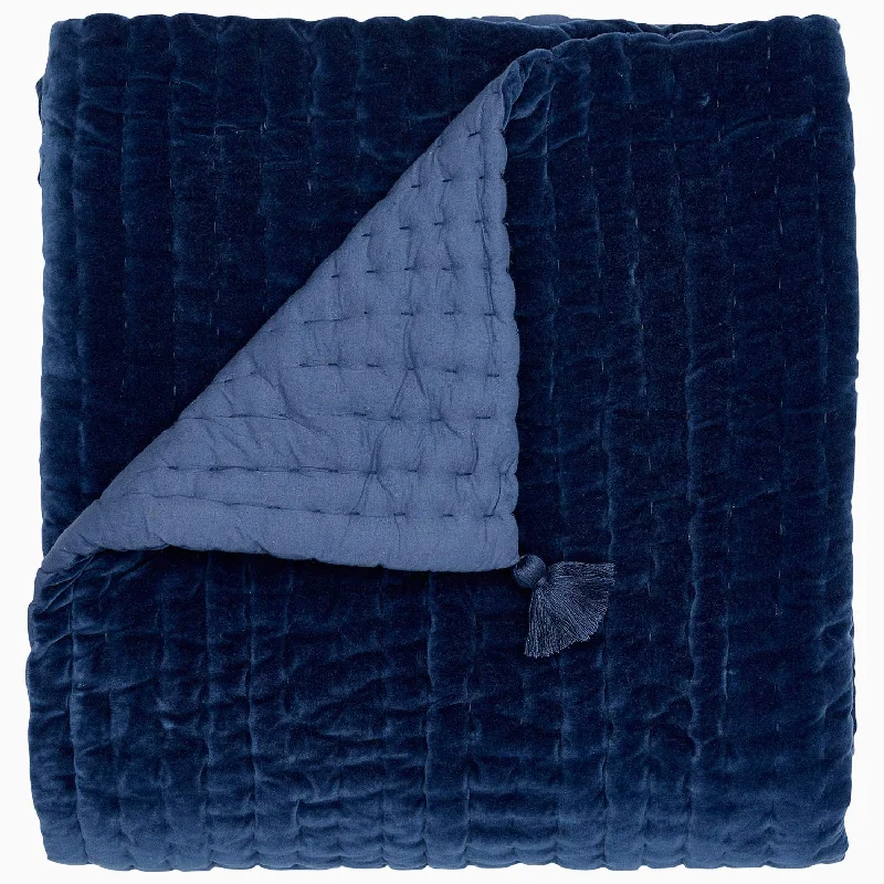 Year-End Sale Velvet Indigo Throw