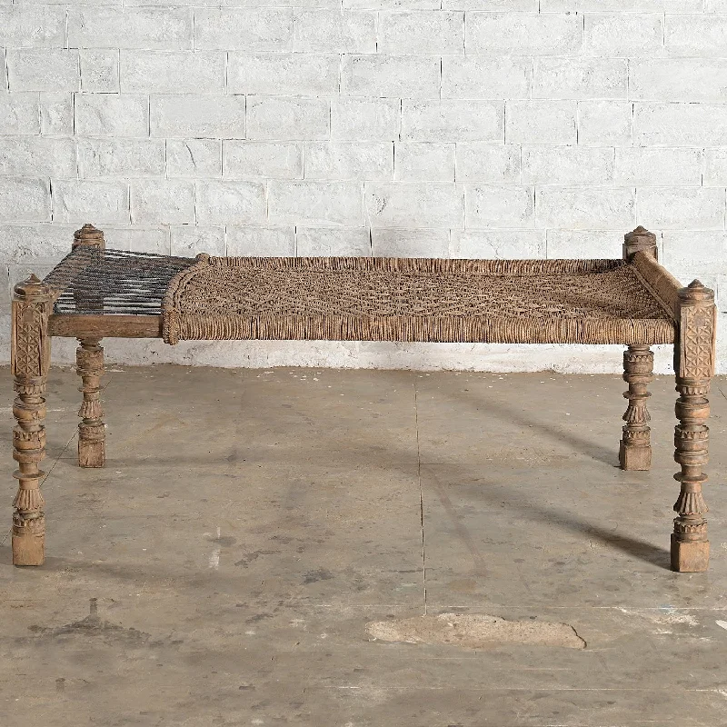 Bonus Savings Vintage Charpoy Bench