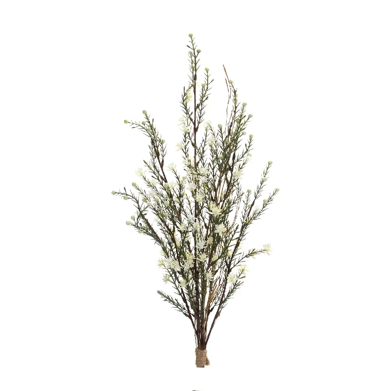 Weekend Bargains to Snag White Leptospermum Flower Bundles, Set of 6