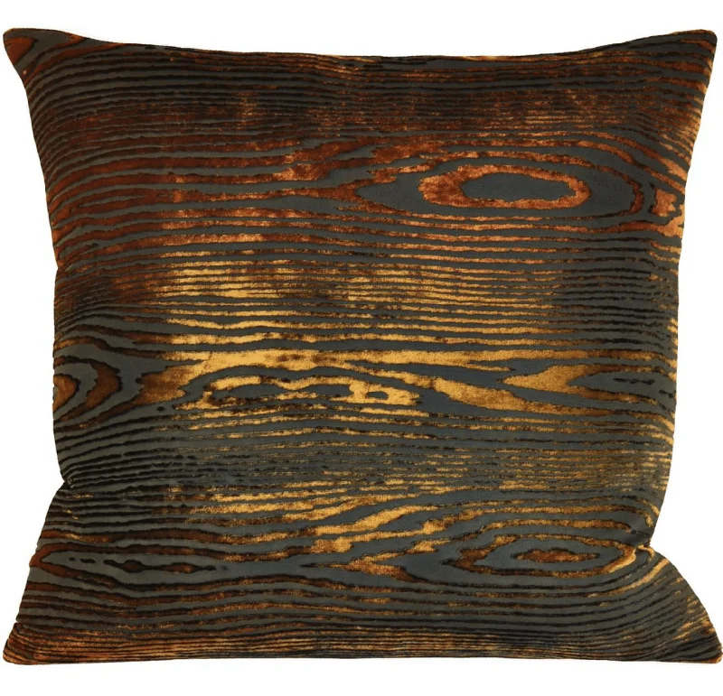 Special Savings Woodgrain Copper Ivy Velvet Pillows