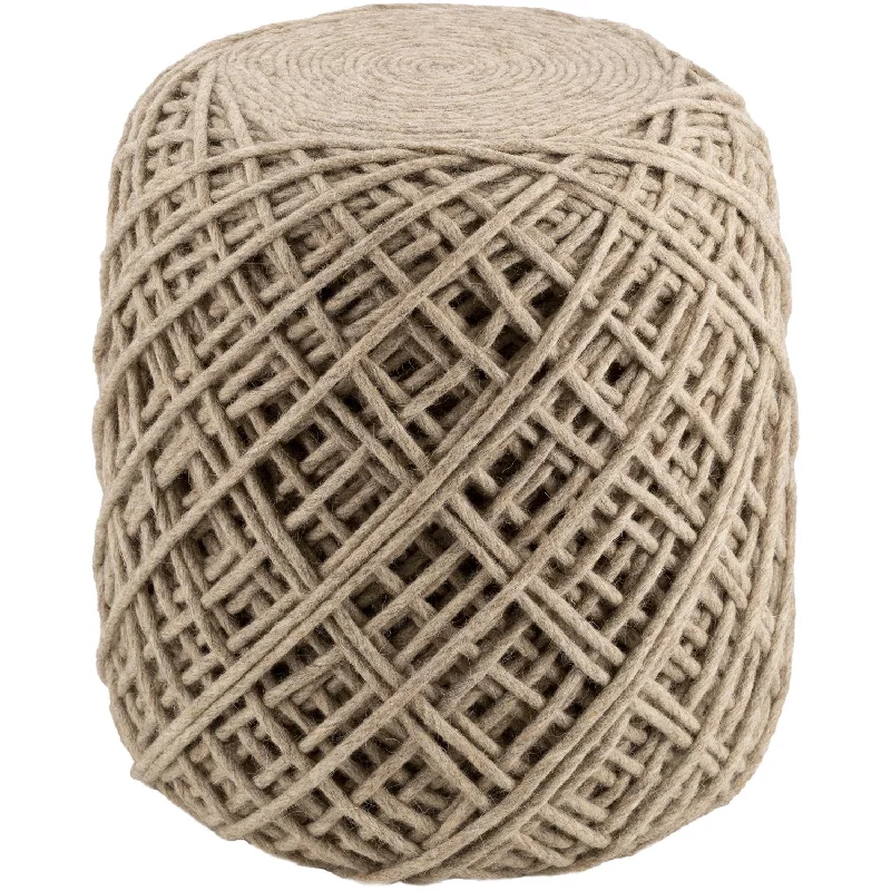 Best Seller Xena Hand Woven Pouf in Black