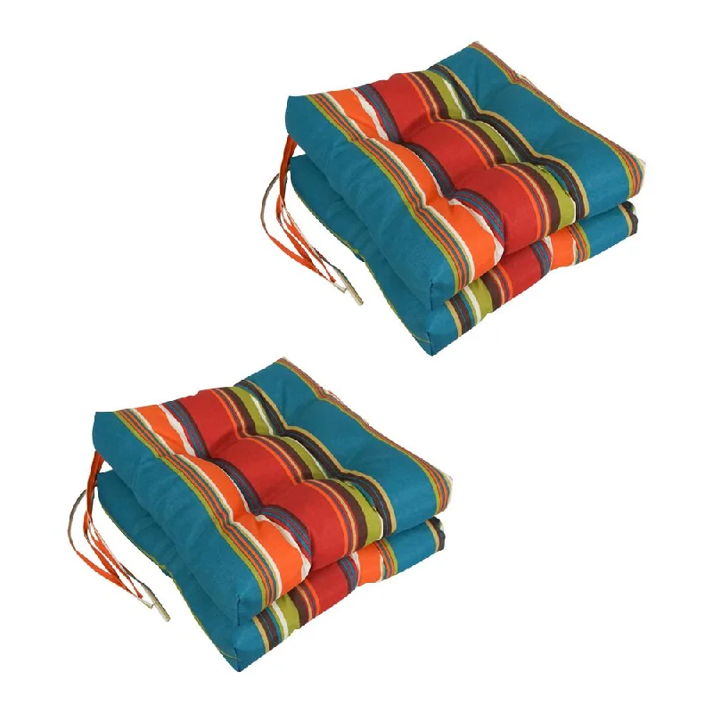 Special Savings 16-inch Outdoor Spun Polyseter Square Tufted Chair Cushions (Set of 4) Special Savings 16-inch Outdoor Spun Polyseter Square Tufted Chair Cushions (Set of 4)