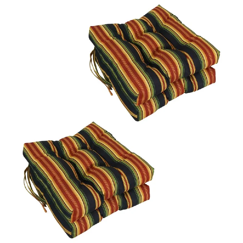 Discount Mania 16-inch Outdoor Spun Polyseter Square Tufted Chair Cushions (Set of 4) Discount Mania 16-inch Outdoor Spun Polyseter Square Tufted Chair Cushions (Set of 4)