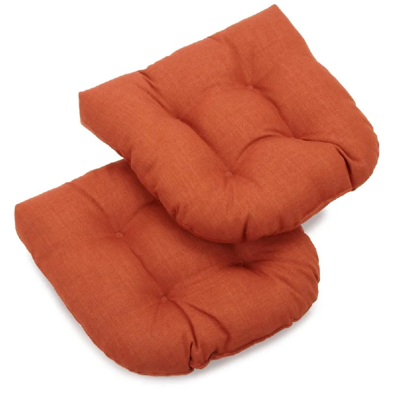Cash Savings 19-inch U-Shaped Outdoor Spun Polyester Tufted Dining Chair Cushion (Set of 2) Cash Savings 19-inch U-Shaped Outdoor Spun Polyester Tufted Dining Chair Cushion (Set of 2)