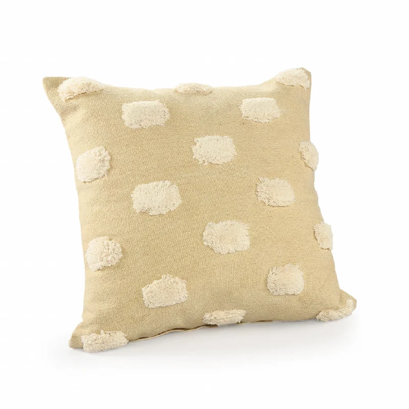 Lowest Prices 20" X 20" Cream And White 100% Cotton Zippered Pillow