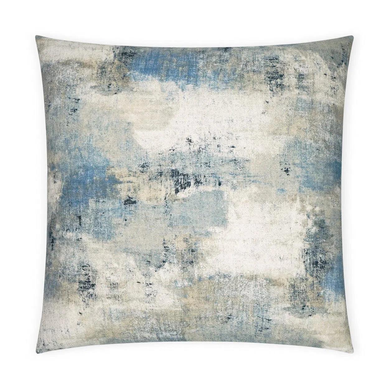 Big Discounts Antalya Denim Abstract Blue Large Throw Pillow With Insert