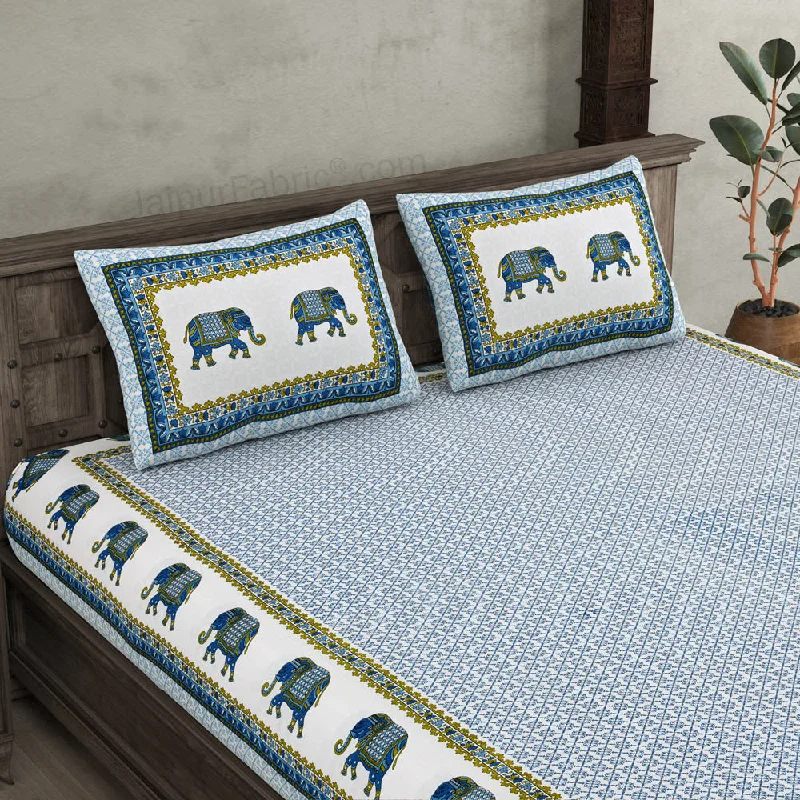 Weekend Offers That Shine Blockbuster Blue Double Bedsheet