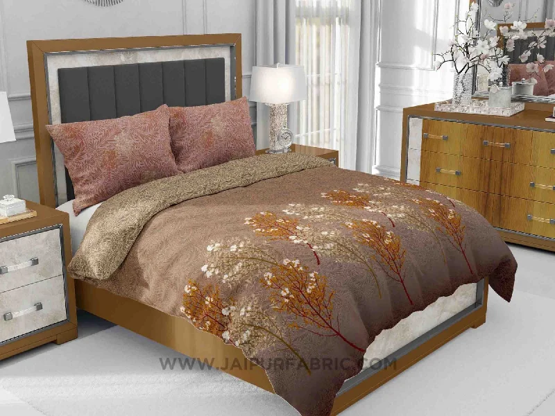 The Best Deals Of The Week Are Here Brown Tropical Trees King Size Bedsheet