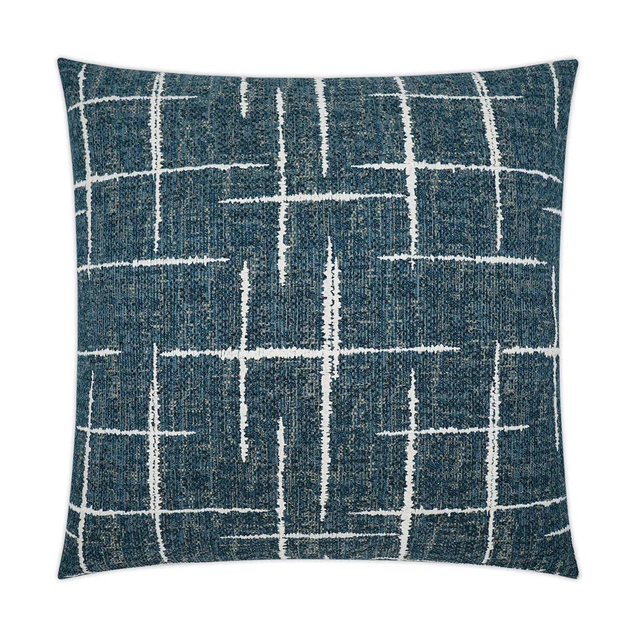 Special Offer Definition Blue Plaid Check Navy Large Throw Pillow With Insert