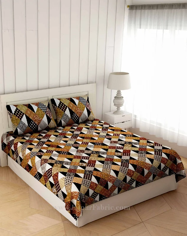 Mega Sale Flamboyant Brown Double Bedsheet