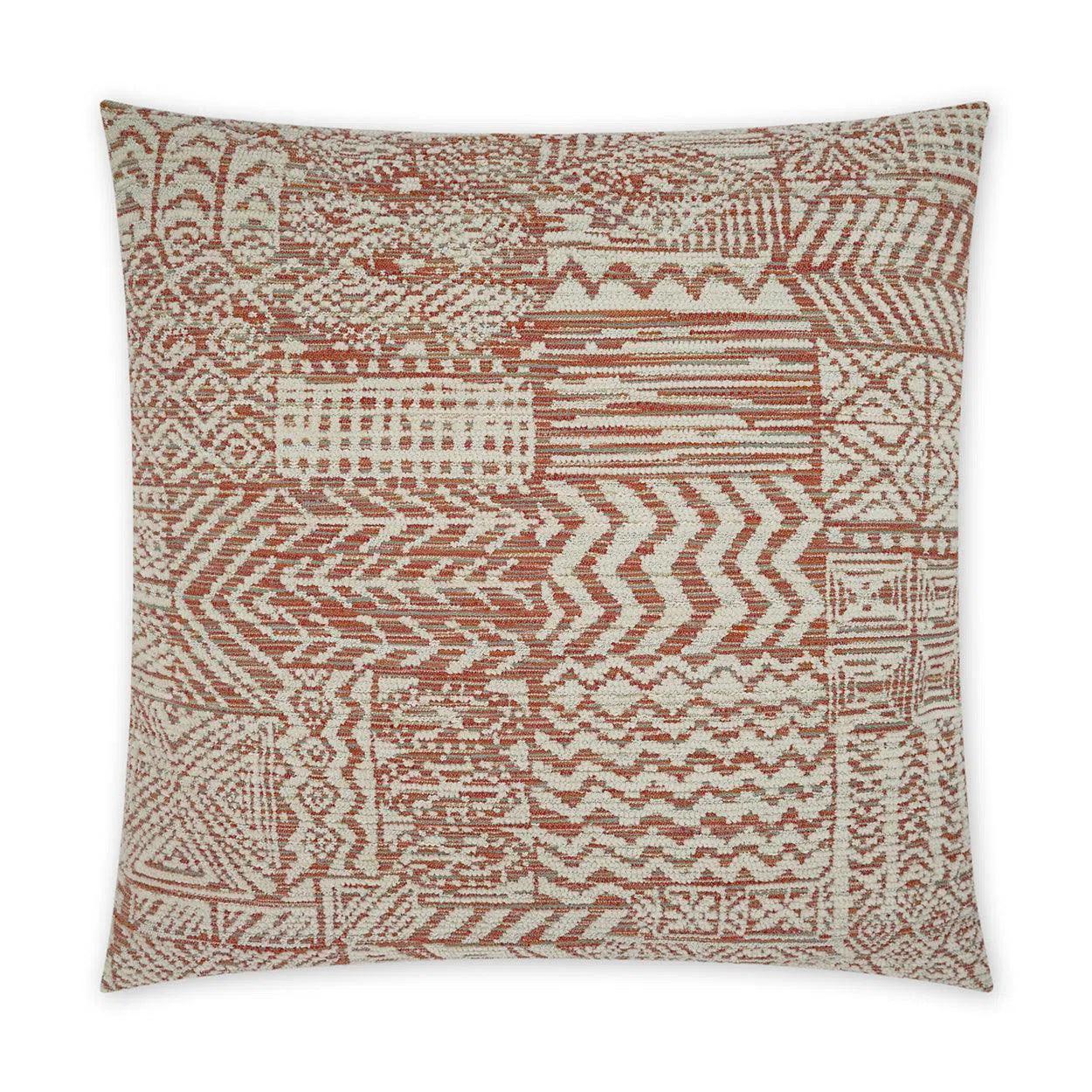Take Action Hallston Melon Global Orange Large Throw Pillow With Insert