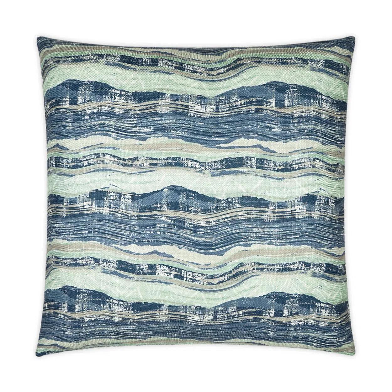 Weekend Deal Highway River Nautical Abstract Blue Large Throw Pillow With Insert
