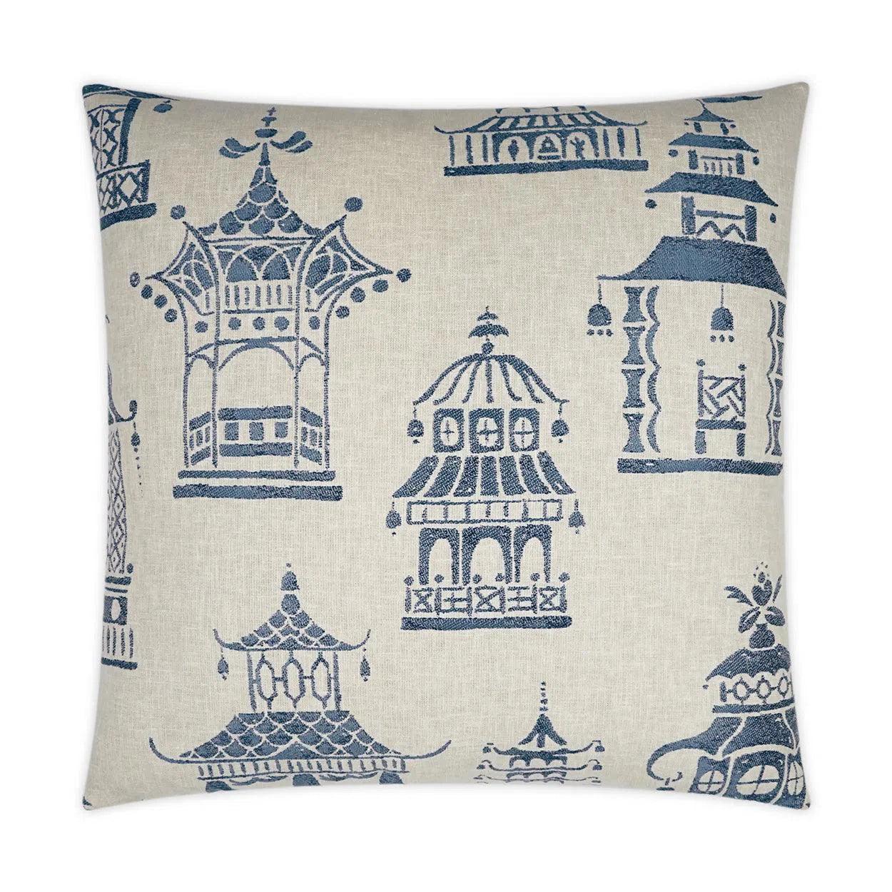 Midnight Madness Inari Novelty Blue Large Throw Pillow With Insert