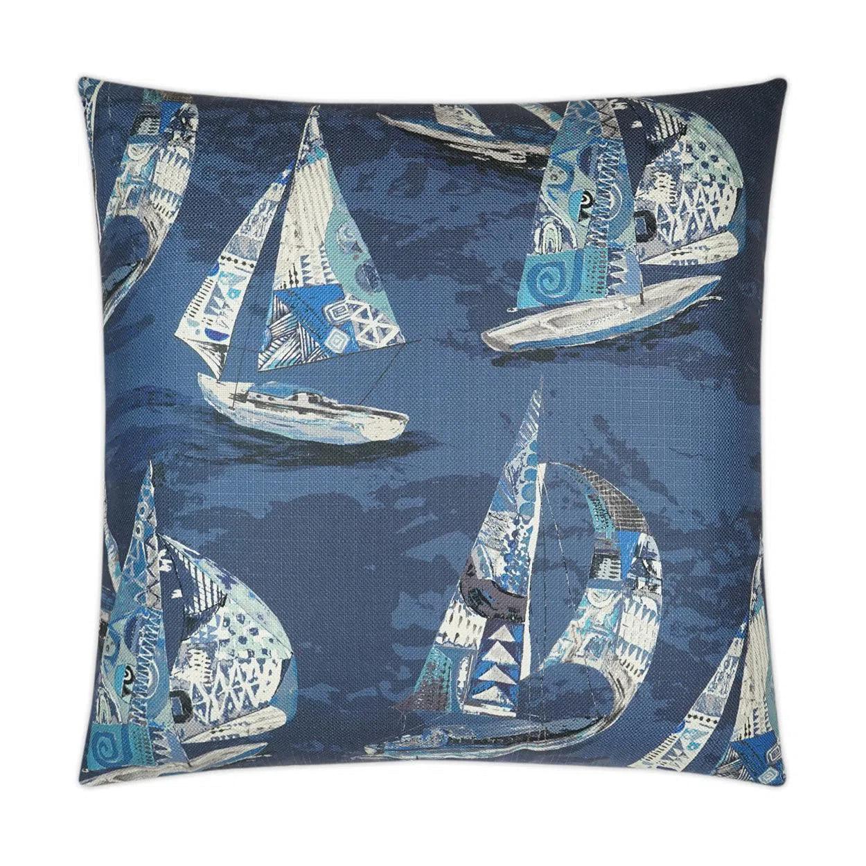 YEAR-End Sale Islander Nautical Novelty Blue Large Throw Pillow With Insert