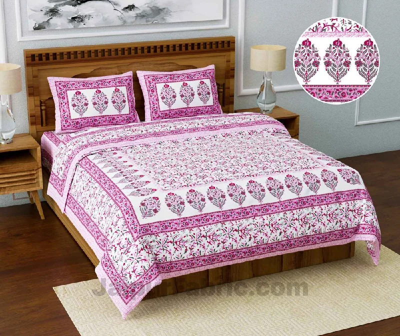 Flash Sale Happening Now – Act Fast Jaipuri Ethnic Cotton Pink Floral King Size Double bedsheet Flash Sale Happening Now – Act Fast Jaipuri Ethnic Cotton Pink Floral King Size Double bedsheet