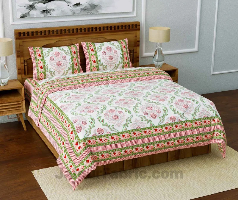 Upgrade Your Wardrobe For Less Jaipuri Ethnic King Size Pink Bedsheet Fine Cotton Circle Floral Print Upgrade Your Wardrobe For Less Jaipuri Ethnic King Size Pink Bedsheet Fine Cotton Circle Floral Print