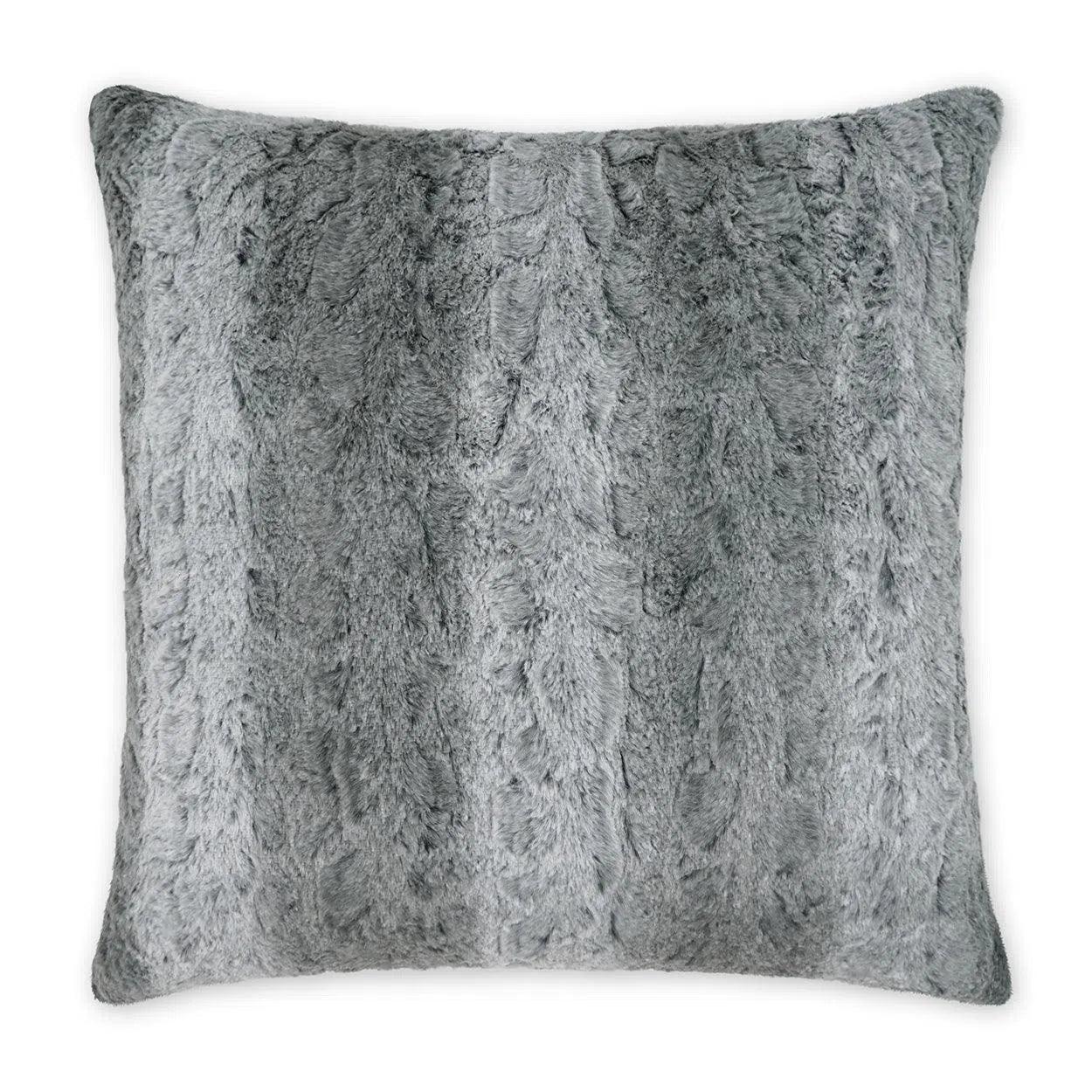 Flash Sale Juneau Fur Grey Large Throw Pillow With Insert