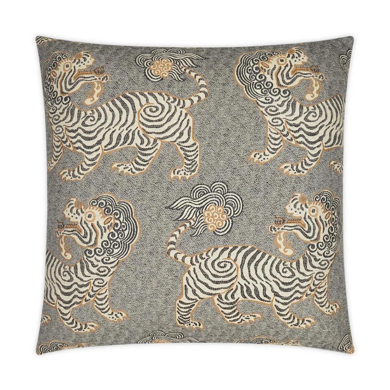 Online Only Kathmandu Onyx Novelty Tan Taupe Grey Large Throw Pillow With Insert