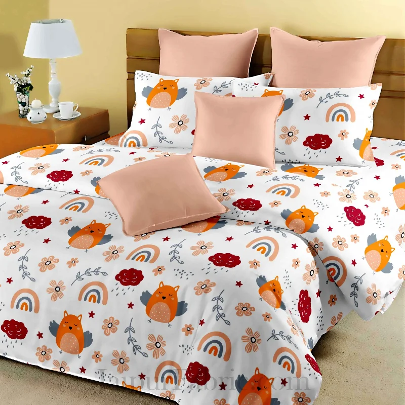 Today's Best Deals – Don't Wait Kids Orange Night Owl King Size Bedsheet