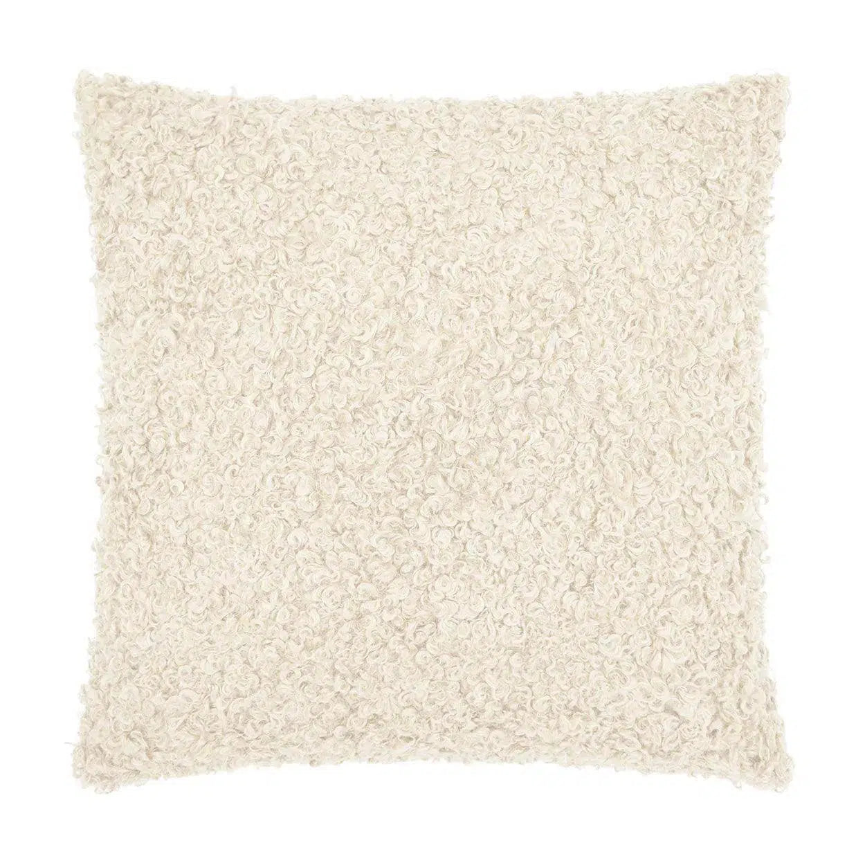 Don't Miss Out Lambsy Faux Fur Western Chic Ivory Large Throw Pillow With Insert