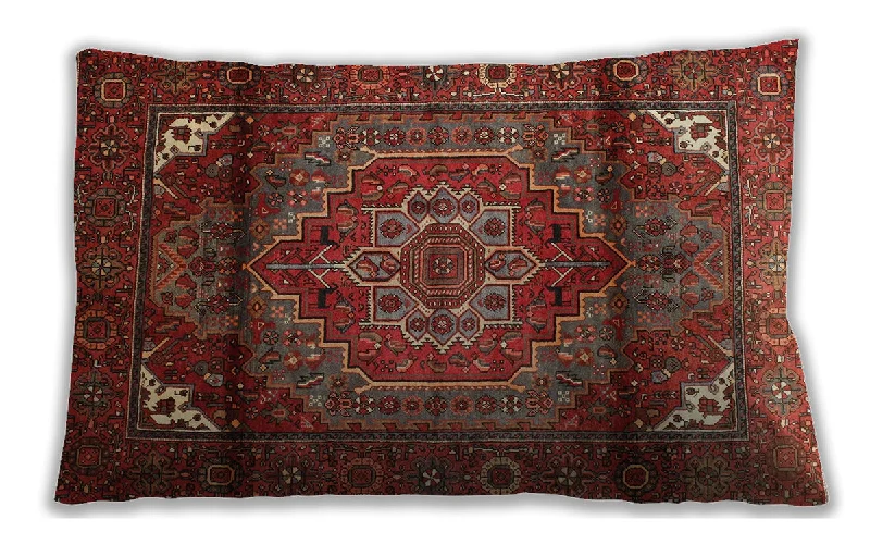 Buy More, Save More Traditional Classic Indoor Outdoor Rectangular Tomato Red Lumbar Throw Pillow, 13 inch by 19 inch, lbtr109