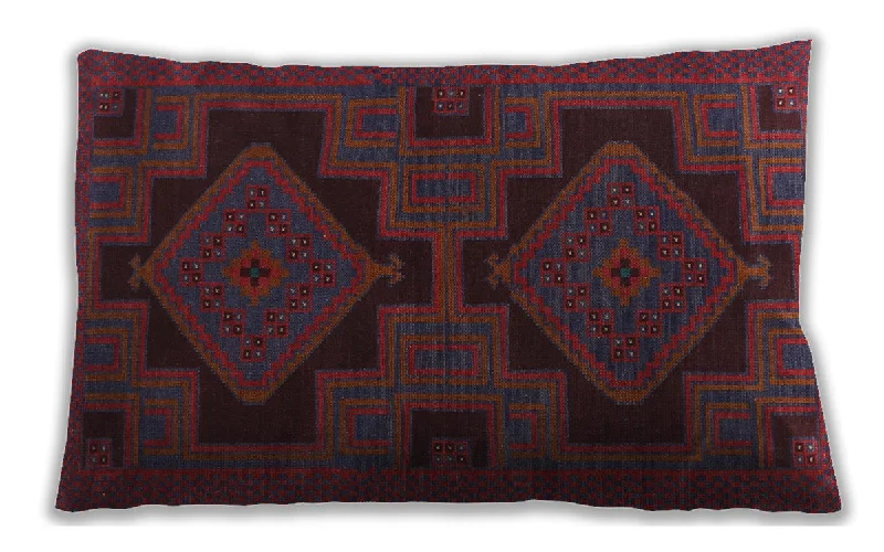 Steals and Deals Traditional Classic Indoor Outdoor Rectangular Velvet Maroon Purple Lumbar Throw Pillow, 13 inch by 19 inch, lbtr1312 Steals and Deals Traditional Classic Indoor Outdoor Rectangular Velvet Maroon Purple Lumbar Throw Pillow, 13 inch by 19 inch, lbtr1312