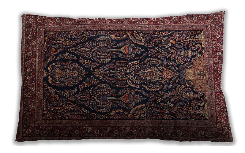 Exclusive Preview Traditional Classic Indoor Outdoor Rectangular Sienna Brown Lumbar Throw Pillow, 13 inch by 19 inch, lbtr1966