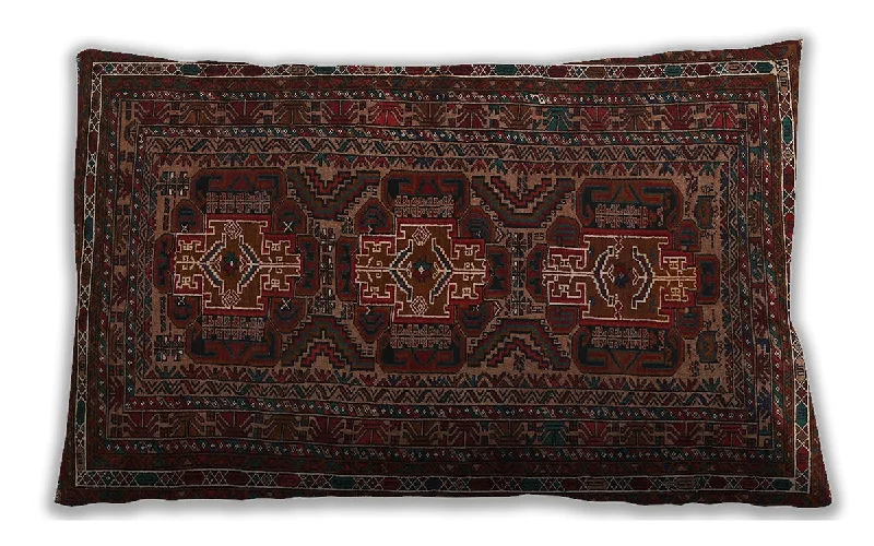 Flash Deals For A Limited Time Traditional Classic Indoor Outdoor Rectangular Sepia Brown Lumbar Throw Pillow, 13 inch by 19 inch, lbtr2034