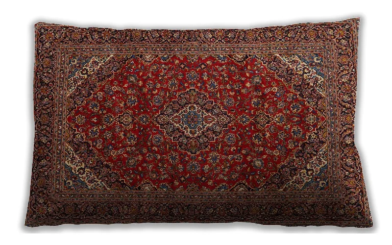 Discount Days Traditional Classic Indoor Outdoor Rectangular Saffron Red Lumbar Throw Pillow, 13 inch by 19 inch, lbtr2405 Discount Days Traditional Classic Indoor Outdoor Rectangular Saffron Red Lumbar Throw Pillow, 13 inch by 19 inch, lbtr2405