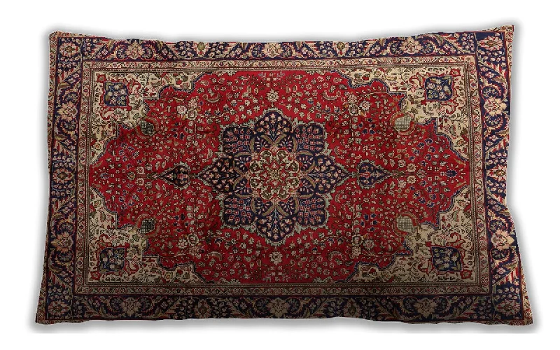 Fantastic Deals Traditional Classic Indoor Outdoor Rectangular Saffron Red Lumbar Throw Pillow, 13 inch by 19 inch, lbtr2575 Fantastic Deals Traditional Classic Indoor Outdoor Rectangular Saffron Red Lumbar Throw Pillow, 13 inch by 19 inch, lbtr2575