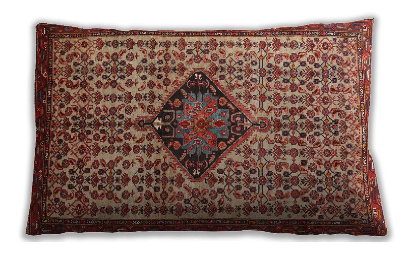 Stock Up Traditional Classic Indoor Outdoor Rectangular Tomato Red Lumbar Throw Pillow, 13 inch by 19 inch, lbtr265