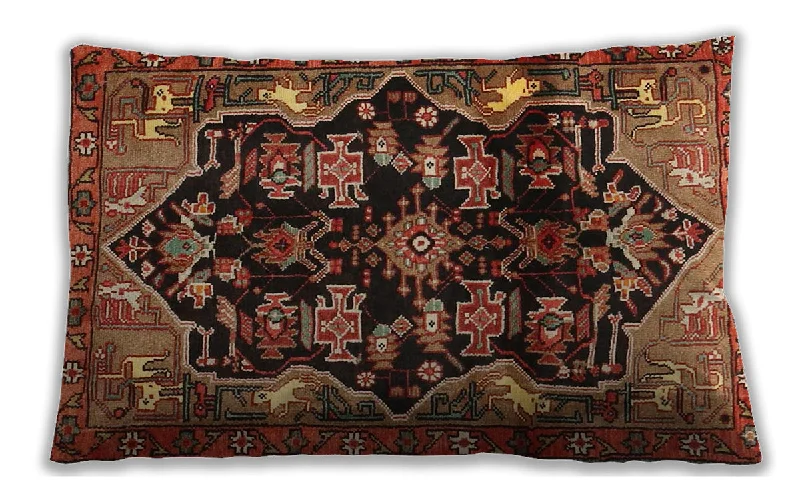 Quick Deals Traditional Classic Indoor Outdoor Rectangular Saffron Red Lumbar Throw Pillow, 13 inch by 19 inch, lbtr2711 Quick Deals Traditional Classic Indoor Outdoor Rectangular Saffron Red Lumbar Throw Pillow, 13 inch by 19 inch, lbtr2711