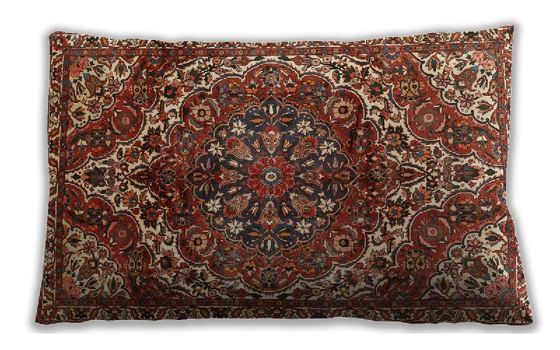 Crazy Deal Traditional Classic Indoor Outdoor Rectangular Tomato Red Lumbar Throw Pillow, 13 inch by 19 inch, lbtr2786
