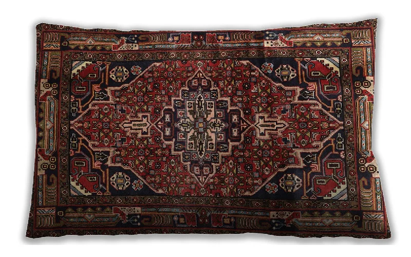 Hurry In Traditional Classic Indoor Outdoor Rectangular Sienna Brown Lumbar Throw Pillow, 13 inch by 19 inch, lbtr3072