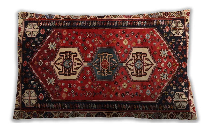 Super Deal Traditional Classic Indoor Outdoor Rectangular Tomato Red Lumbar Throw Pillow, 13 inch by 19 inch, lbtr3080