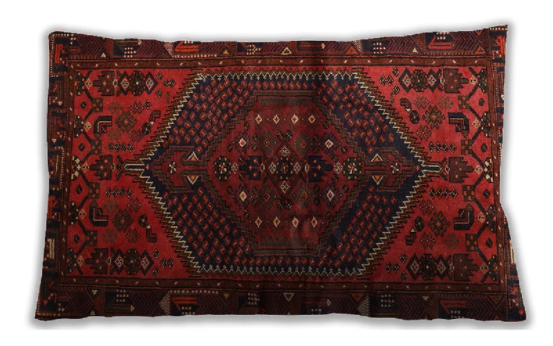 Take Advantage Traditional Classic Indoor Outdoor Rectangular Tomato Red Lumbar Throw Pillow, 13 inch by 19 inch, lbtr3105