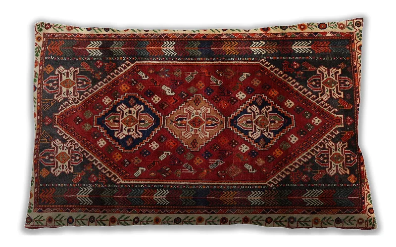Unmissable Offer Traditional Classic Indoor Outdoor Rectangular Tomato Red Lumbar Throw Pillow, 13 inch by 19 inch, lbtr3139