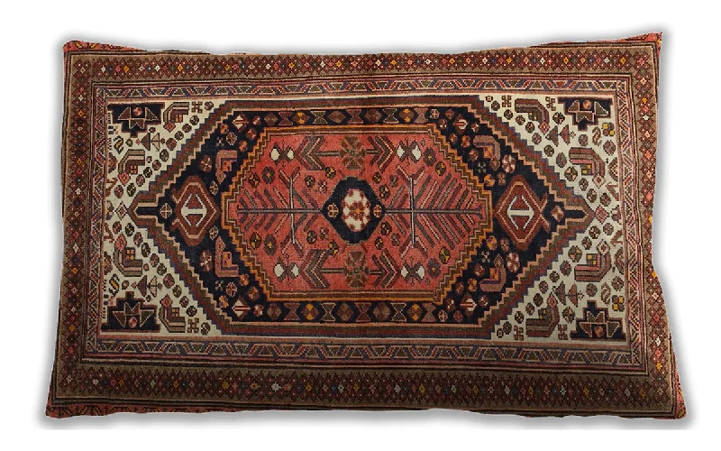 Hurry! Special Deals Ending Soon Traditional Classic Indoor Outdoor Rectangular Saffron Red Lumbar Throw Pillow, 13 inch by 19 inch, lbtr400