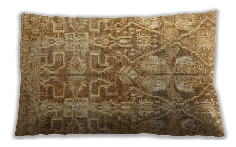 Weekend Savings Fiesta Traditional Classic Indoor Outdoor Rectangular Sedona Brown Lumbar Throw Pillow, 13 inch by 19 inch, lbtr4543