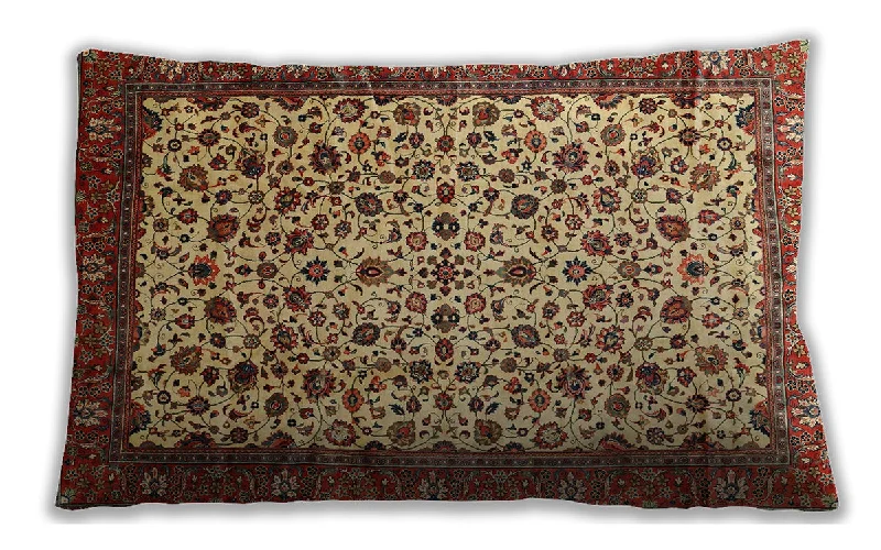 Deal Mania Traditional Classic Indoor Outdoor Rectangular Saffron Red Lumbar Throw Pillow, 13 inch by 19 inch, lbtr496 Deal Mania Traditional Classic Indoor Outdoor Rectangular Saffron Red Lumbar Throw Pillow, 13 inch by 19 inch, lbtr496