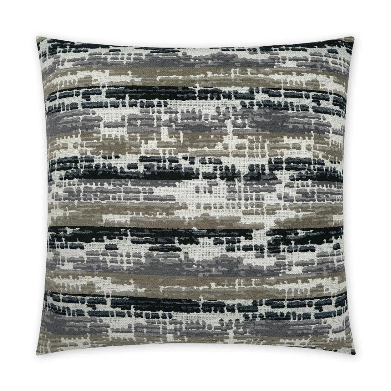 Blowout Deals Maldon Ebony Abstract  Black Large Throw Pillow With Insert