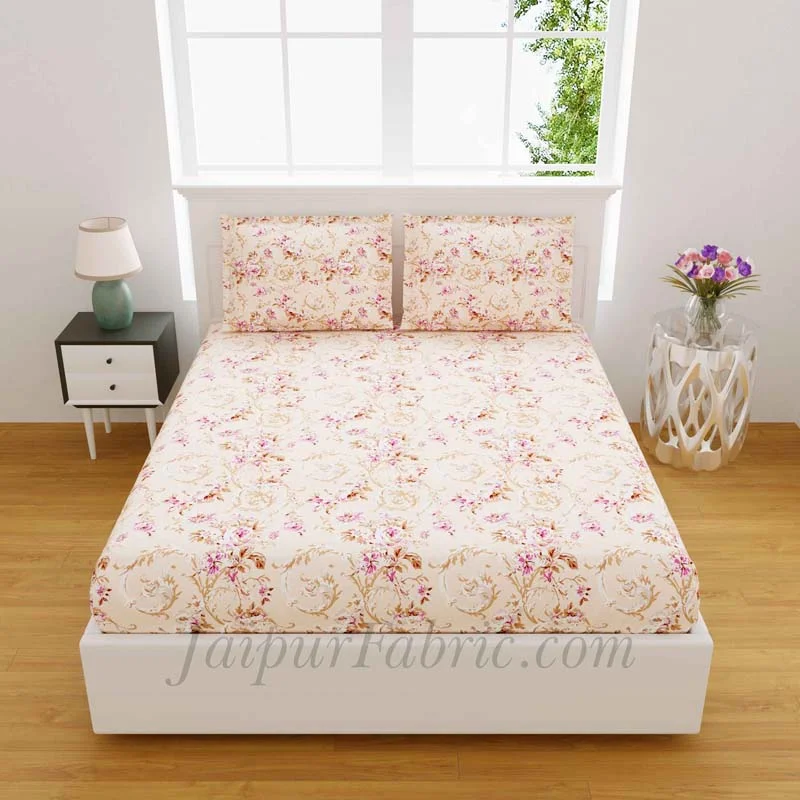 Limited Time Offer Miniflora Flamingo King Size Bedsheet With 2 Pillow Covers