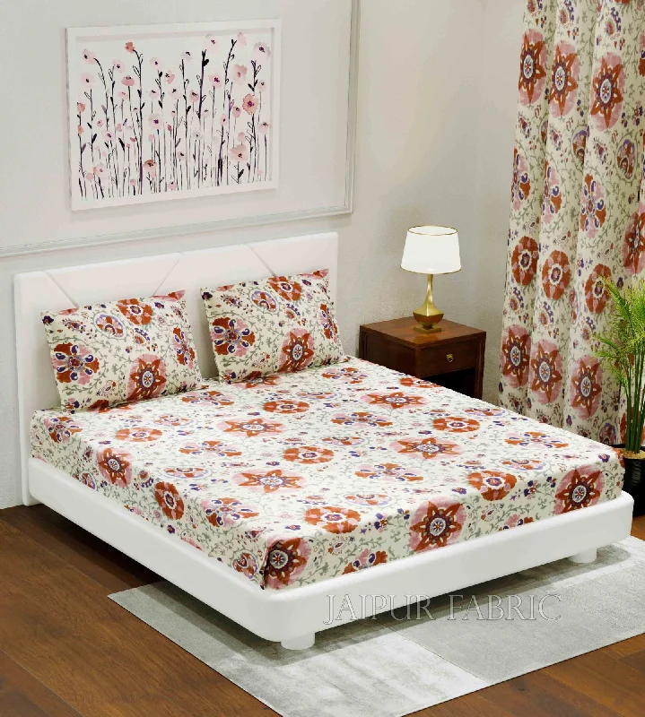 Unmissable Sale – Shop Before It'S Over Pink Daffodil King Size Double BedSheet